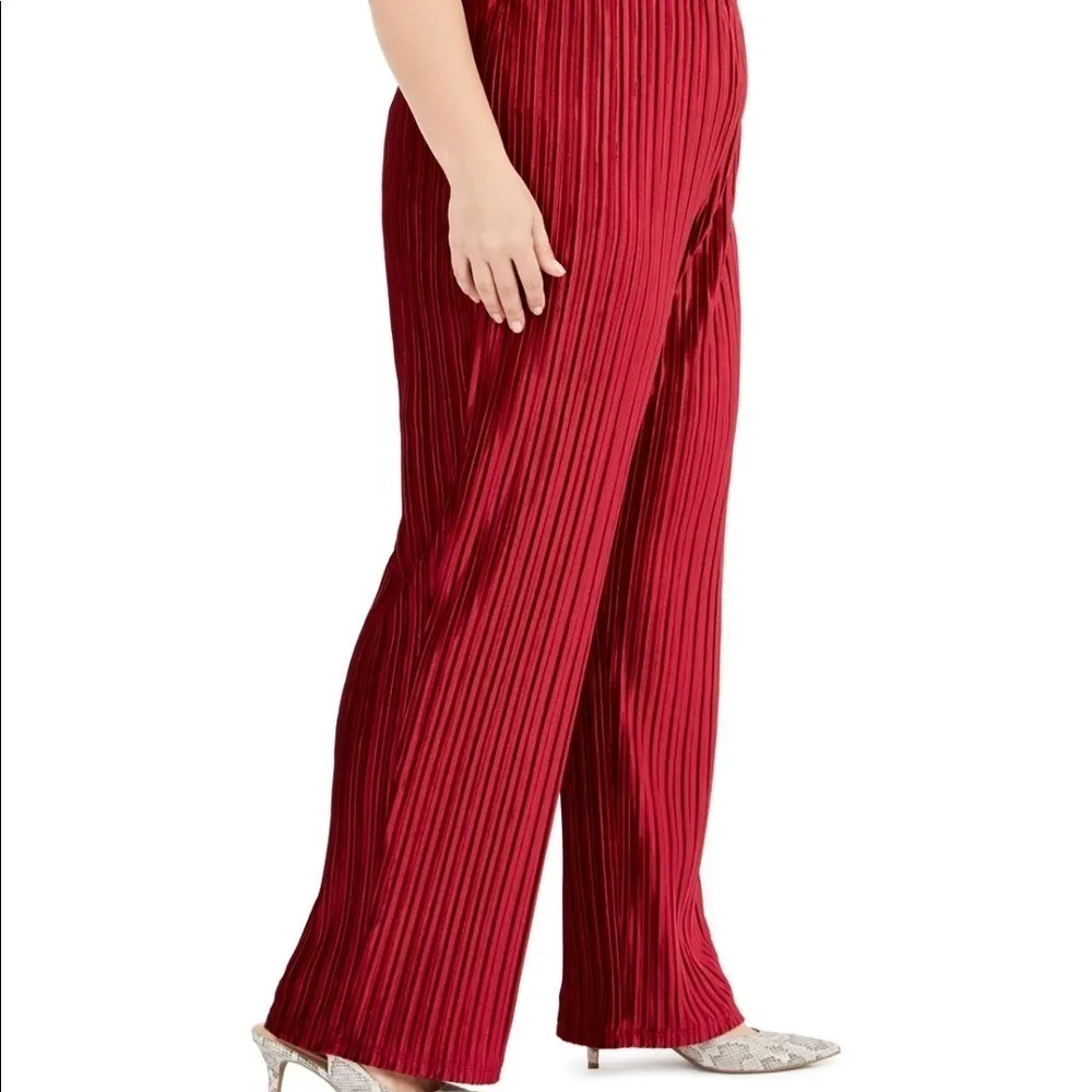 Alfani Pull-On Velvet Wide Leg Pant - Image 4