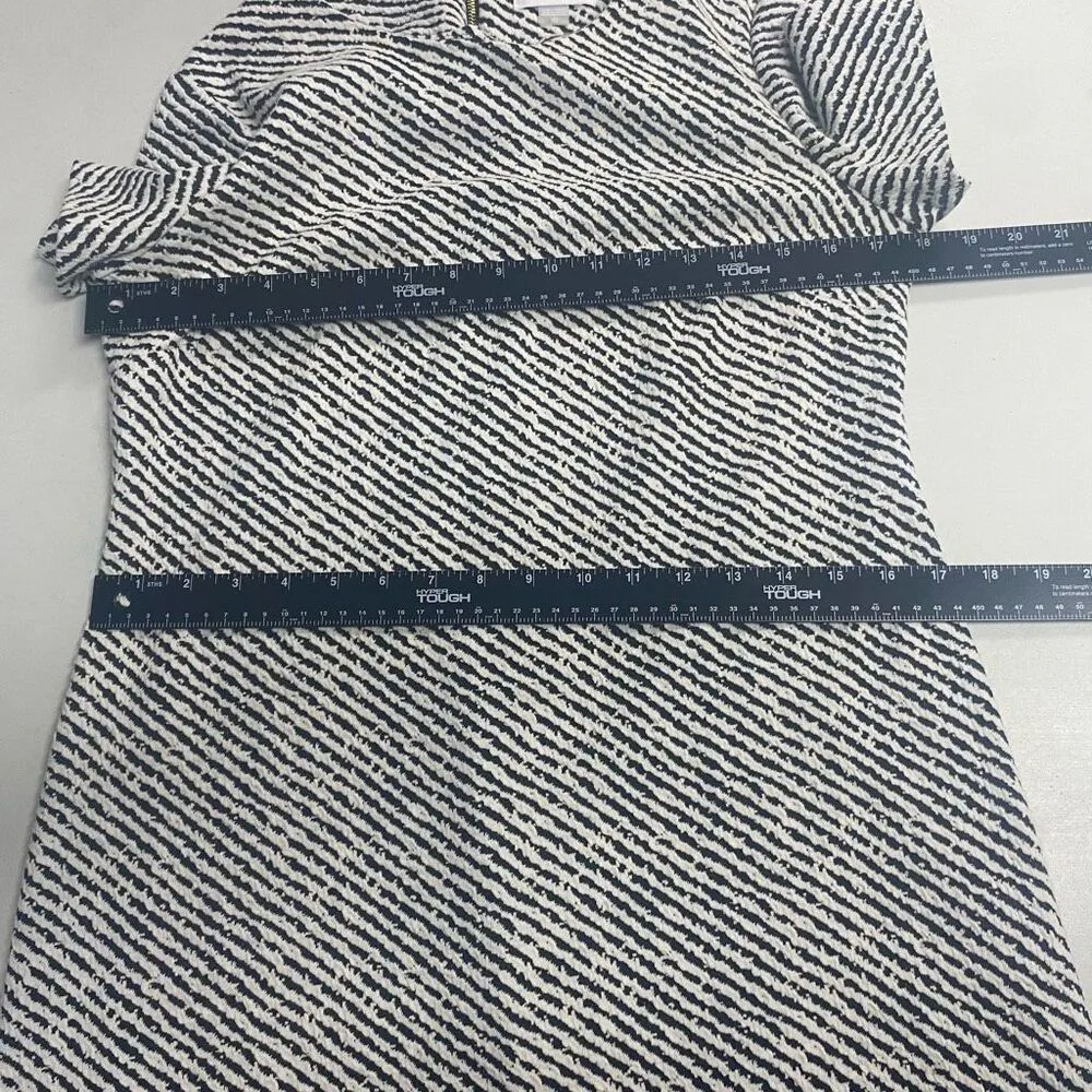 CALVIN KLEIN Women’s Sheath Black And White Striped Dress‎ Size 10 - Image 5