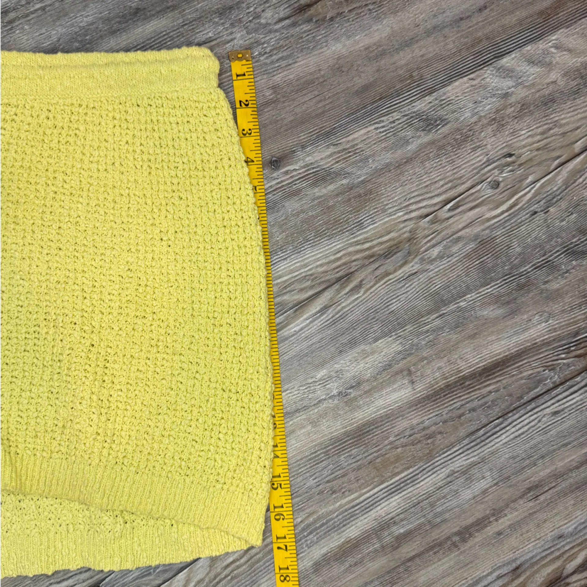 Top Shop Womens Stitchy Crochet Lime Shorts Drawstring Relaxed Fit Size 12 Large - Image 7