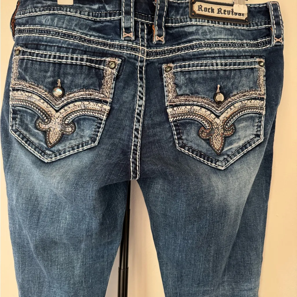 Rock Revival Lanlan Straight Stretch Jean Size 34 - Image 9