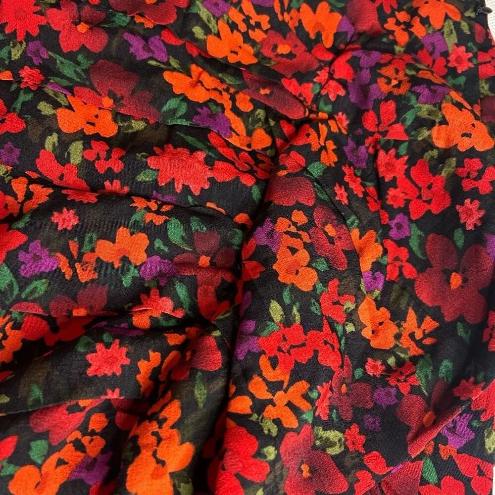 Astr the Label Waverly Ruched Floral Skirt S - Image 2