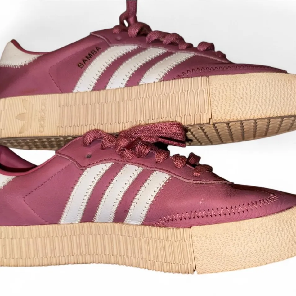 Adidas Sambarose Trace Maroon Platform Sneaker W 7.5 - Image 5