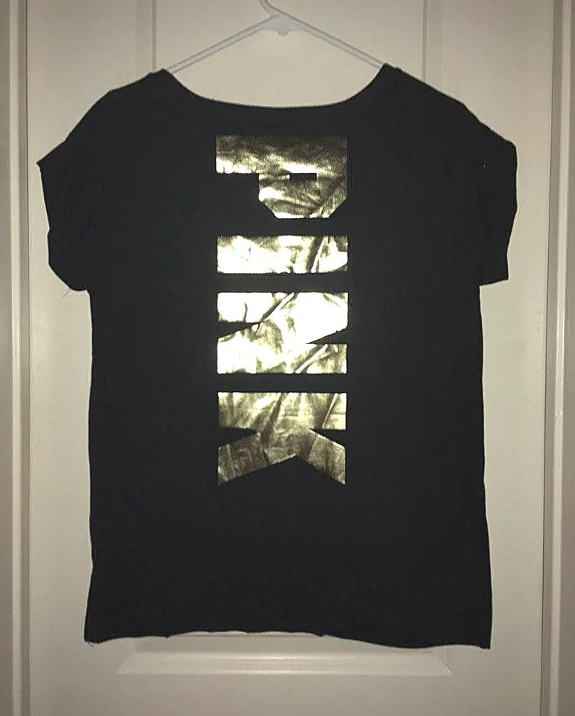 Black Cap sleeve Shirt By PINK  - Image 2