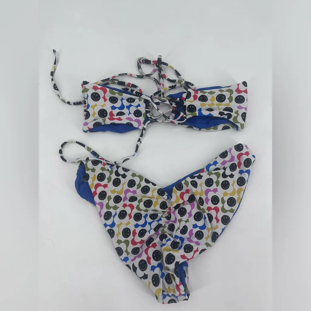 Maaji Happy Asteracea‎ Halfmoon Strapless Bandeau Bikini Top size medium - Image 5