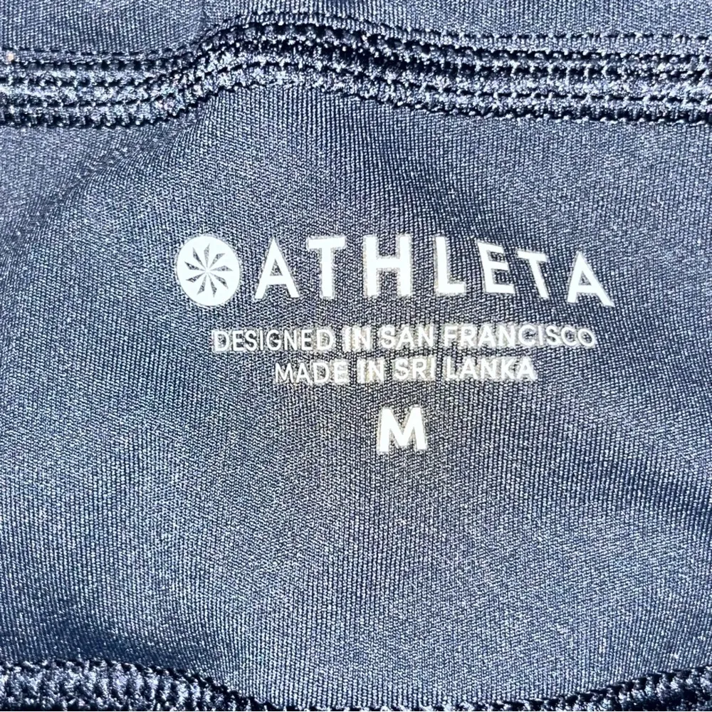 Athleta Navy Blue Contender Side Stripe Capri Tights Leggings - Image 10