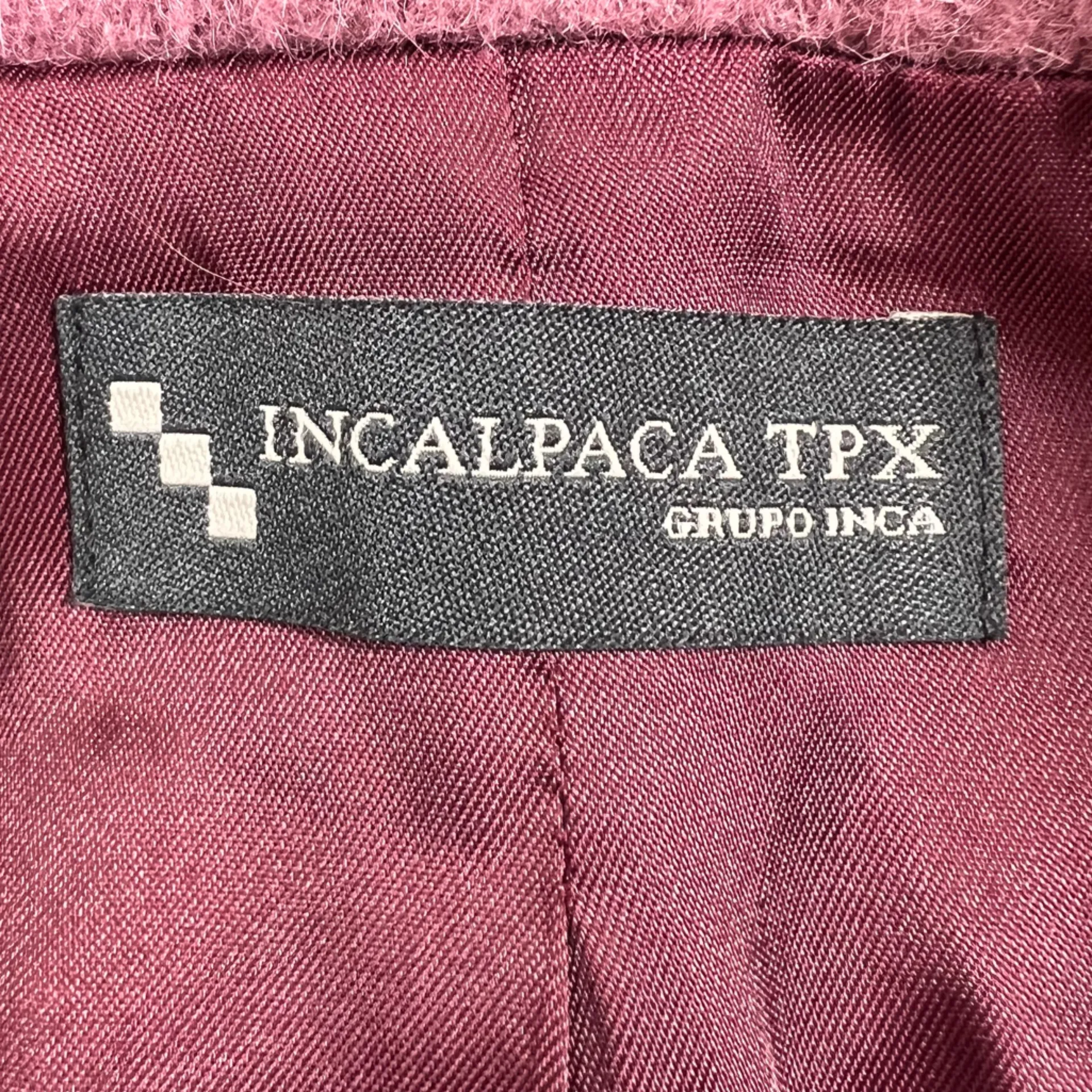 Incalpaca TPX Alpaca Wool Shawl Collar Mulberry Vest Pink Size M - Image 6