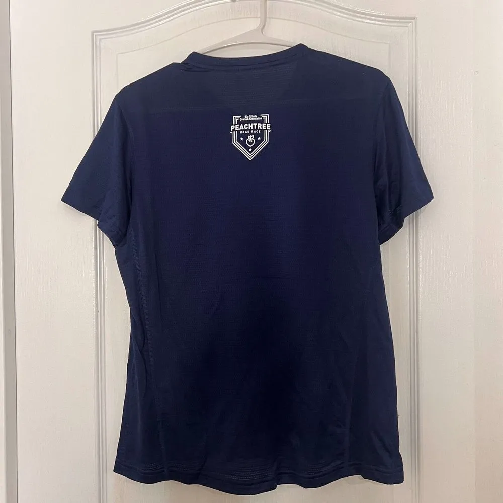 Adidas Womens Shirt M Blue Aeroready Atlanta‎ Crew Neck Short Sleeve Activewear - Image 5