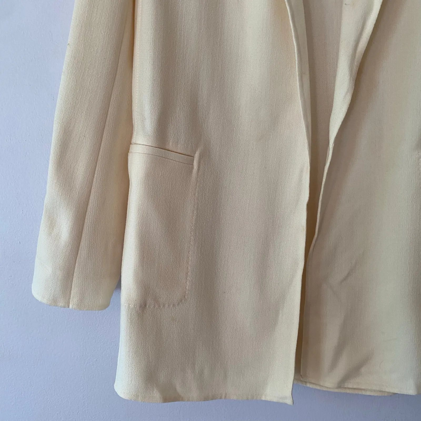 Lafayette 148 Cream Cardigan Blazer 100% Wool Lightweight Women's size XS - Image 4