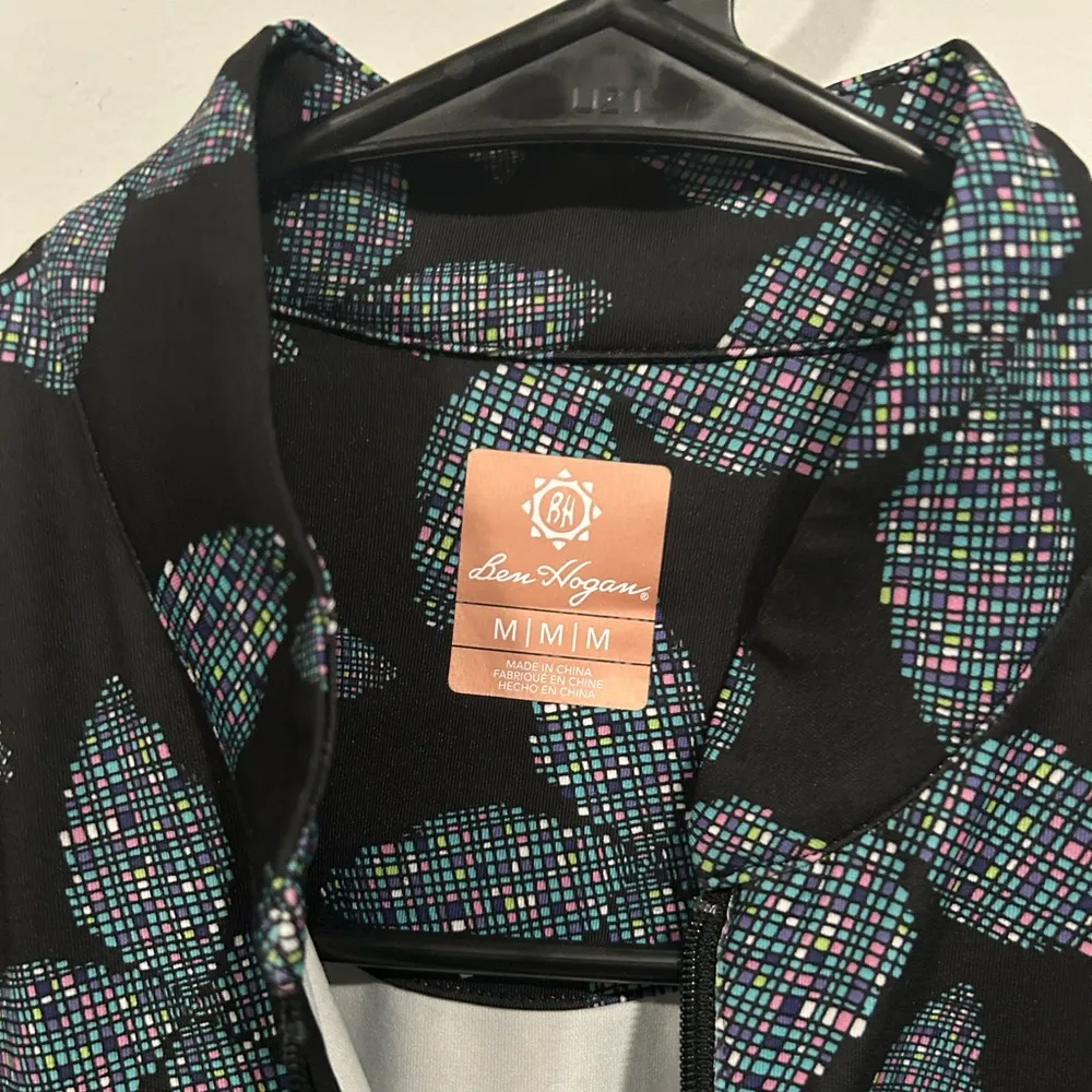 Ben Hogan 1/4 Zip Performance Pullover Long Sleeve Women’s Medium Black - Image 3