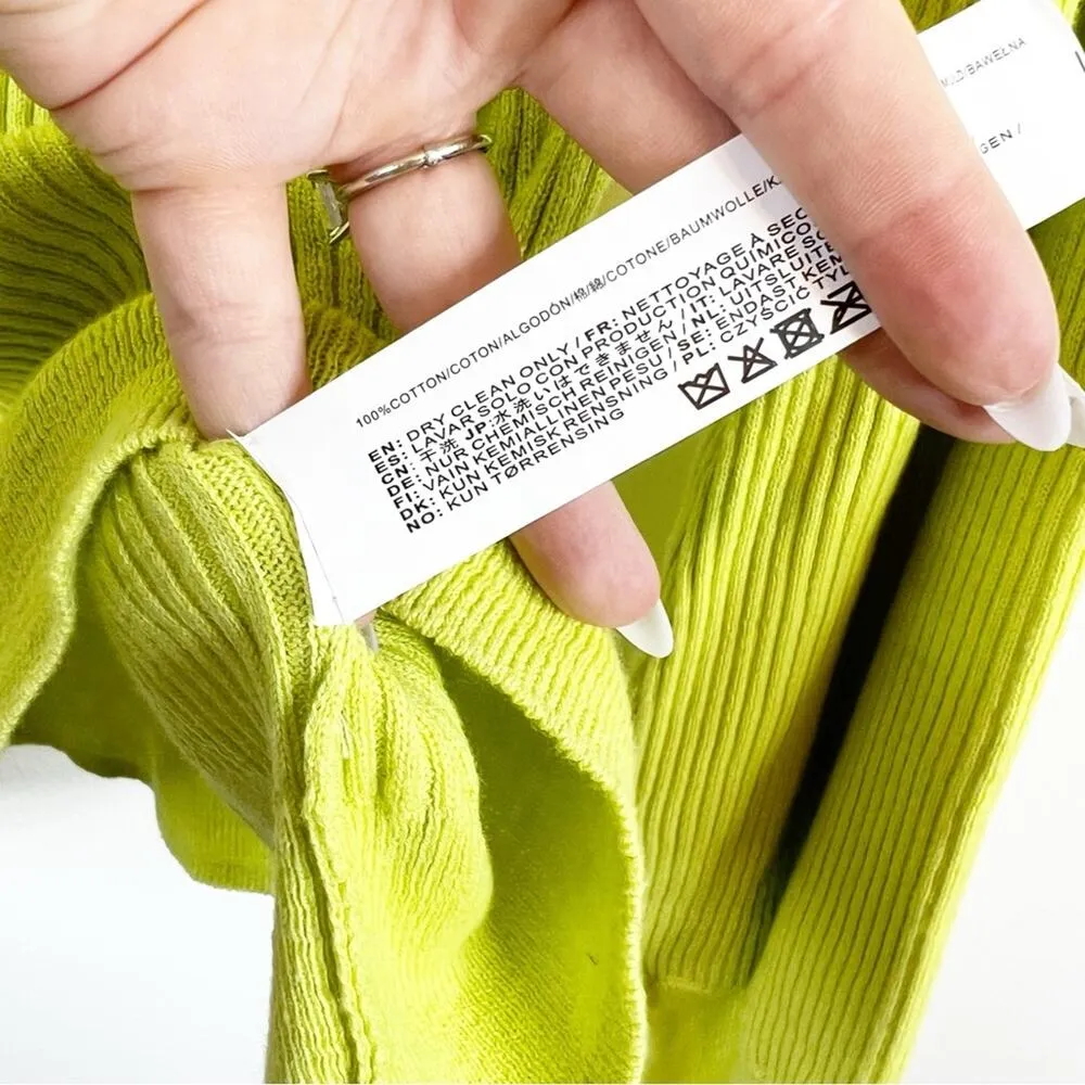 NWT Moon River Ribbed Square Neck Sweater L Green - Image 9