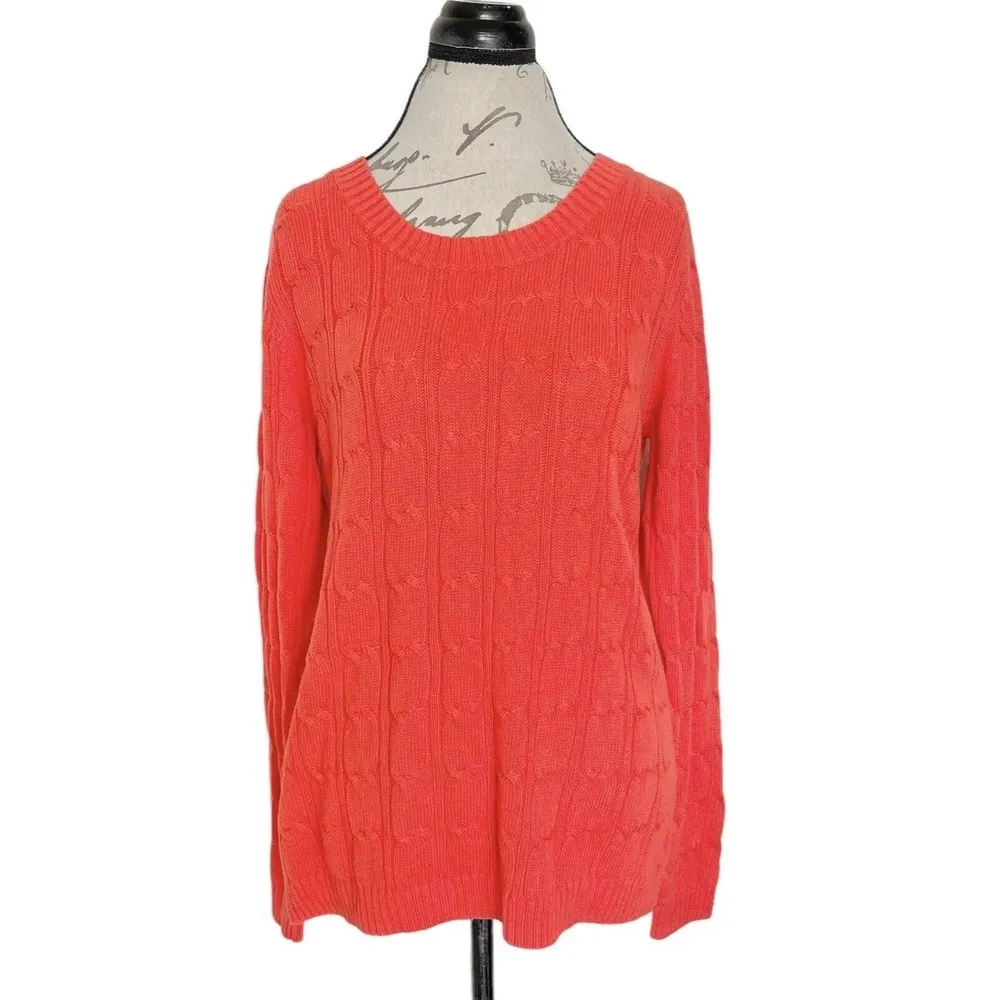 Liz Claiborne Womens  Sweater Size Large Ribbed Cable Knit Round Neckline NWT - Image 5