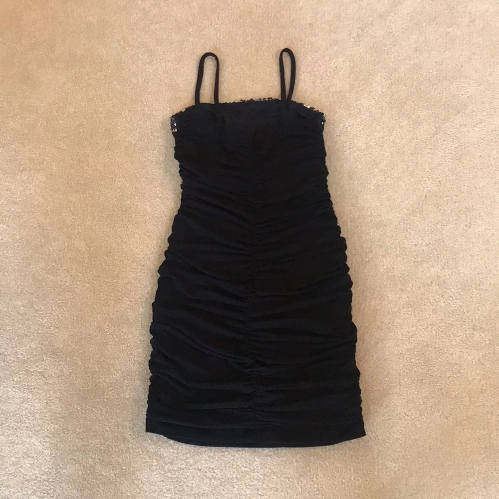 Deb Navy Sequin Spaghetti Strap Dress Blue - Image 5