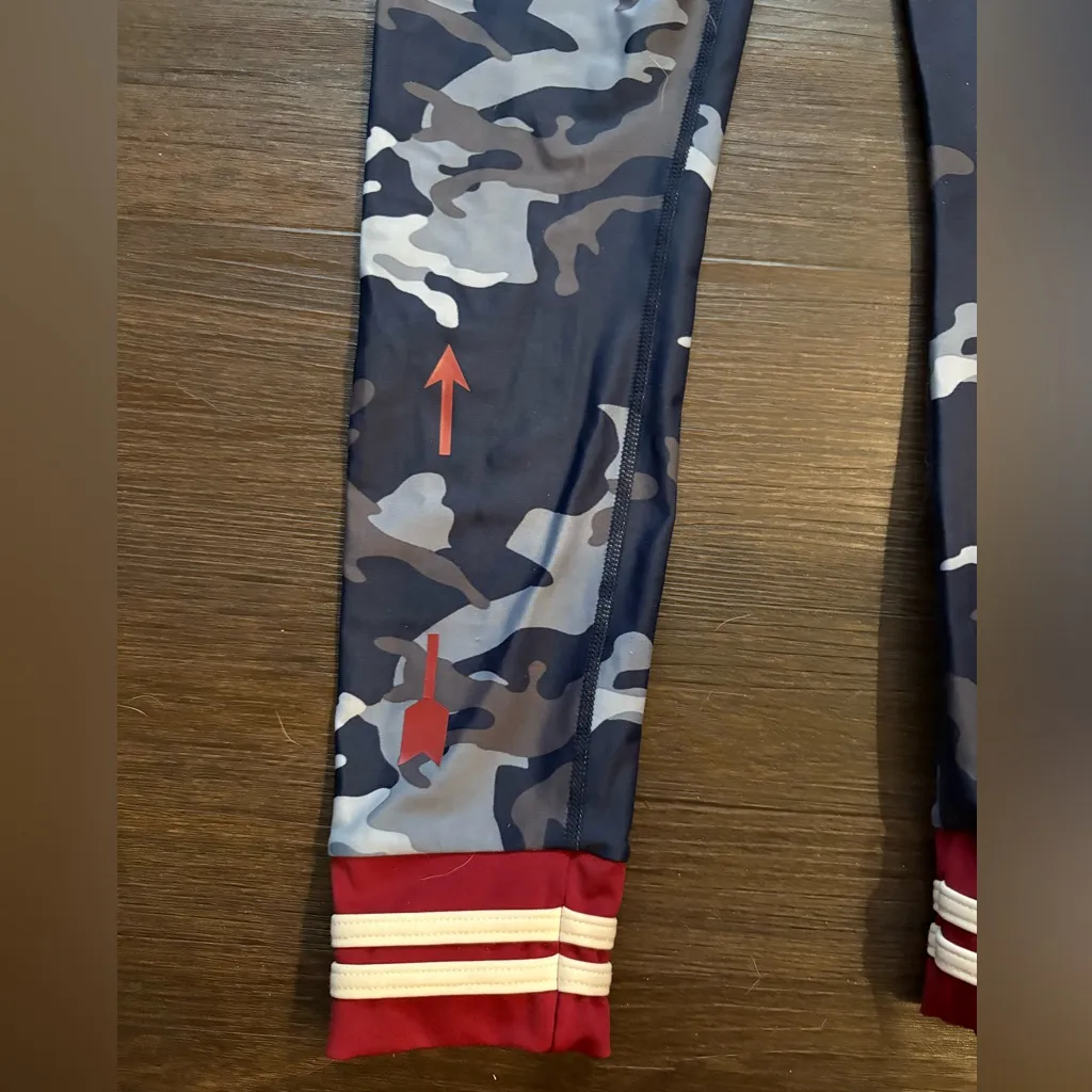 THE UPSIDE marine midi pant in indigo camo size‎ 8 Blue - Image 5