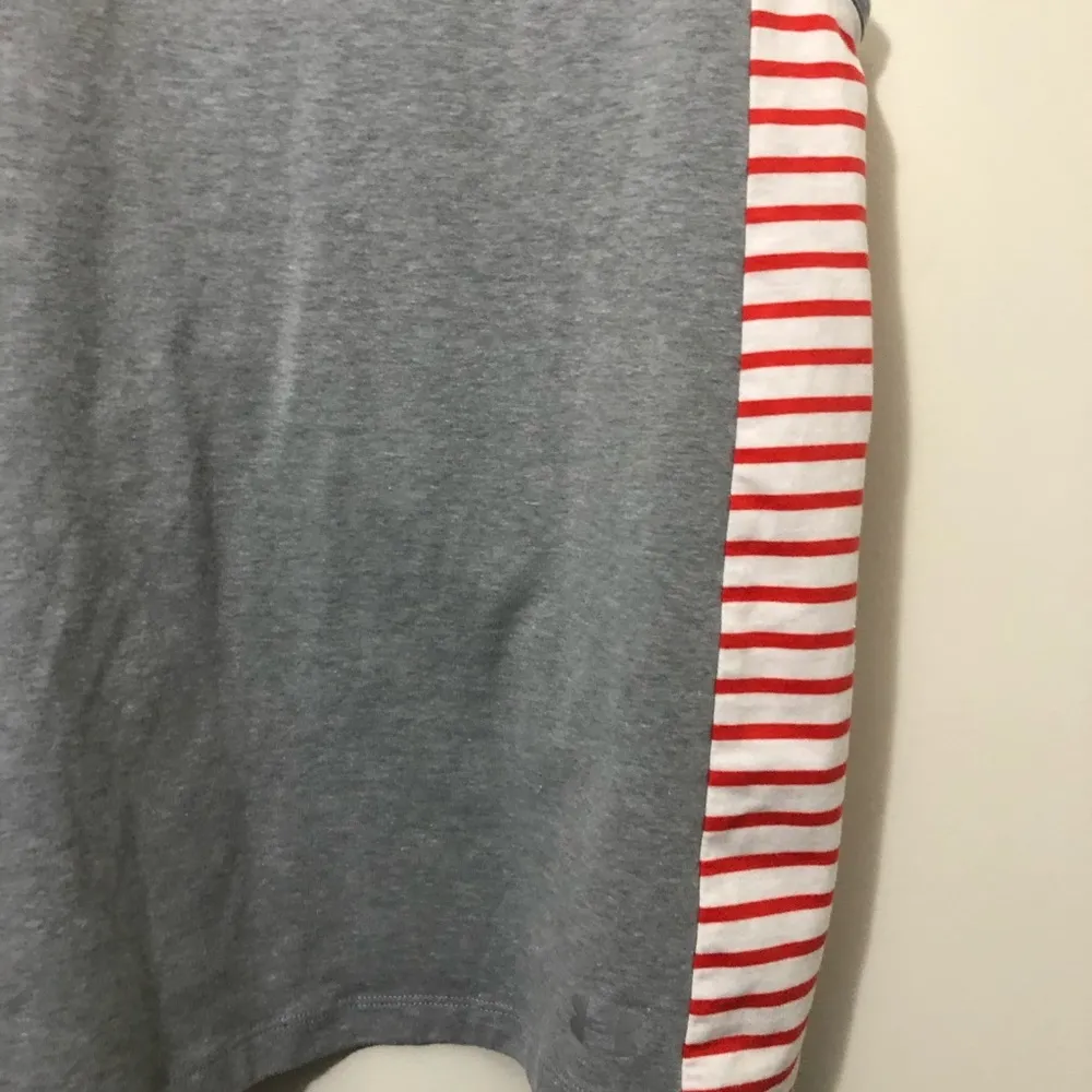 Under Armour Tank Top Gray with Red & White Stripe - Image 3