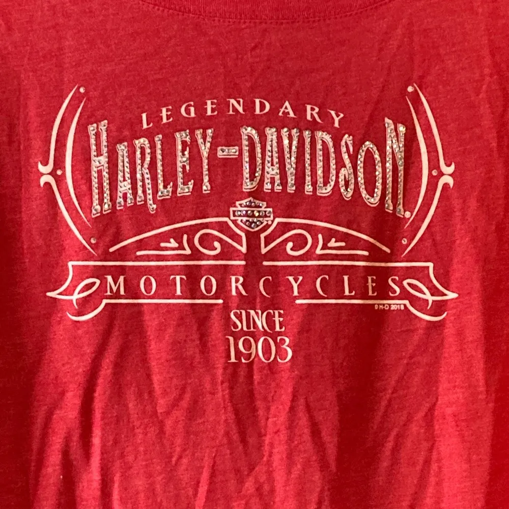 Harley-Davidson tee with rhinestone detail - Image 2