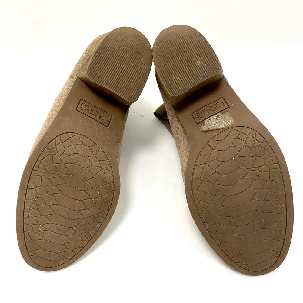 Carlos Santana Leighton Suede Ankle Boot Tan Block Heel Women’s Size 8.5 - Image 12