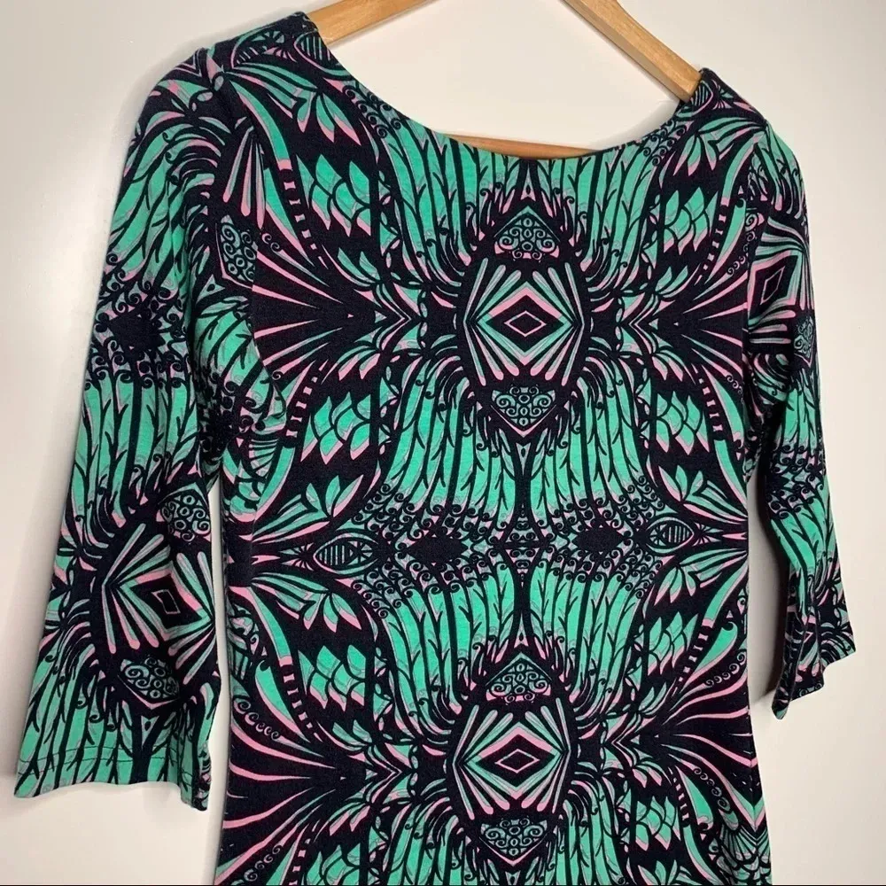 Amanda Uprichard 3/4 Sleeve V-Back Fitted Dress Size Medium - Image 7