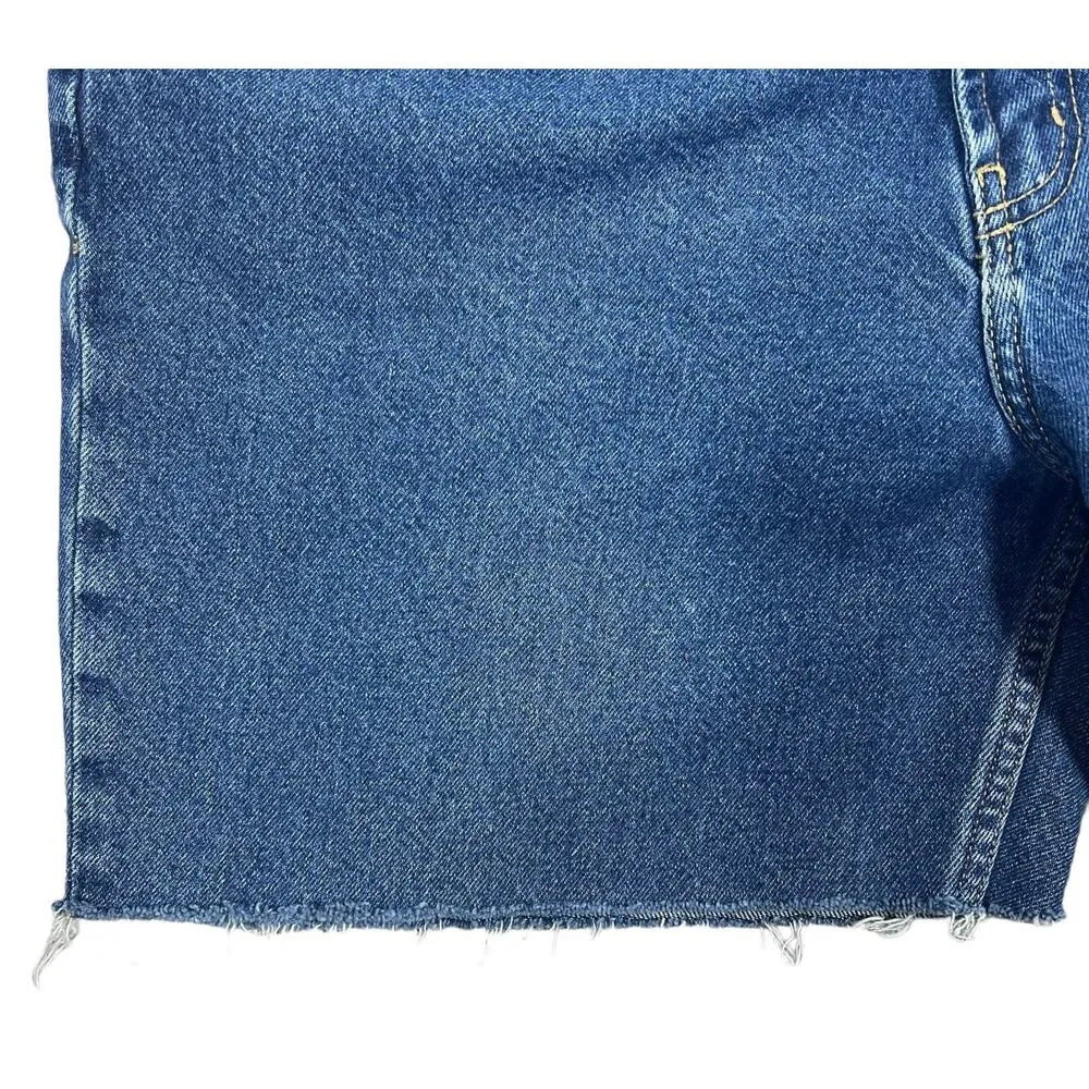Vintage 90s Grunge Jean Shorts Women's Plus Size 16 Cutoffs Cotton Denim Nautica - Image 5