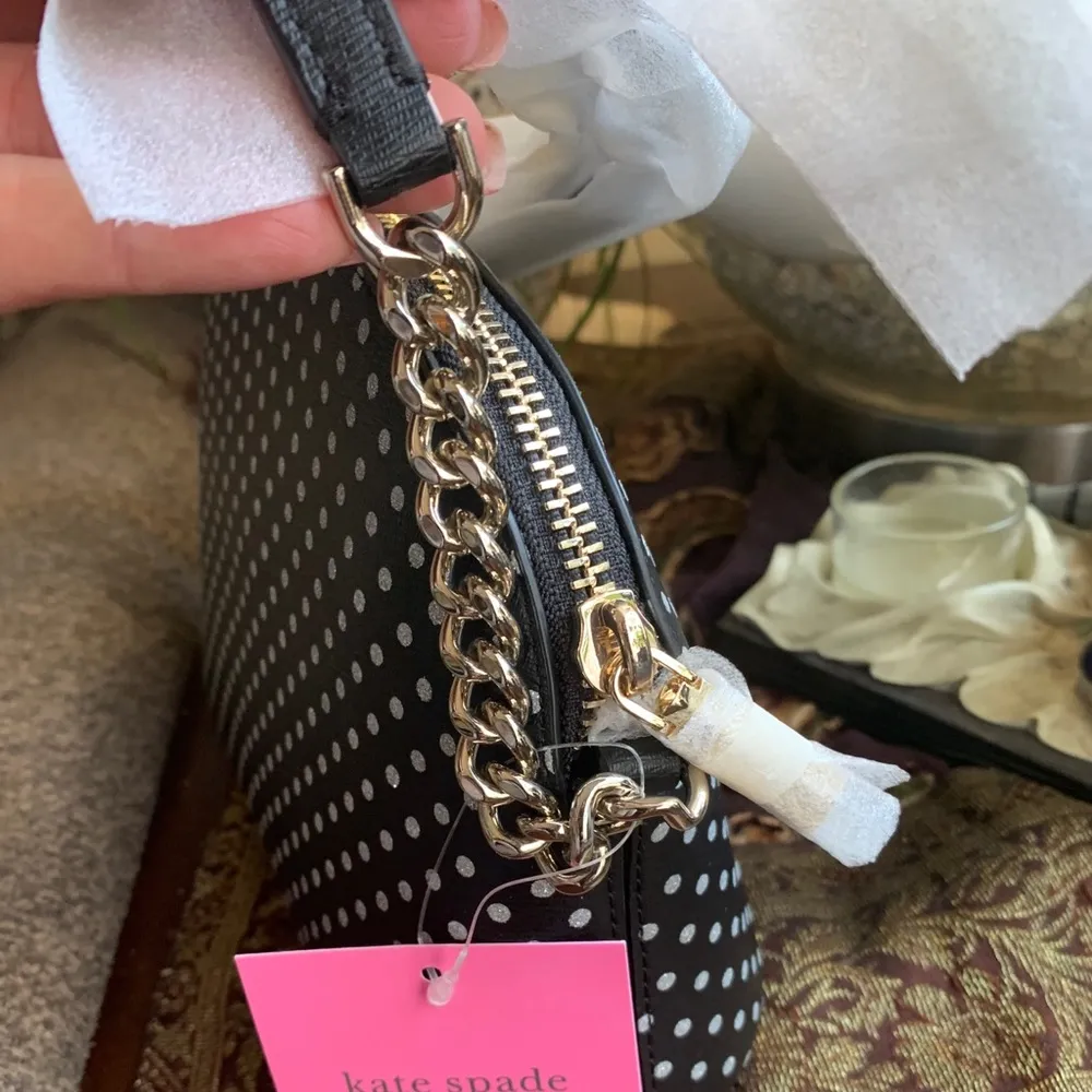 Authentic KATE SPADE leather metallic dots 3 in 1 Crosby/cosmetic/card - Image 16