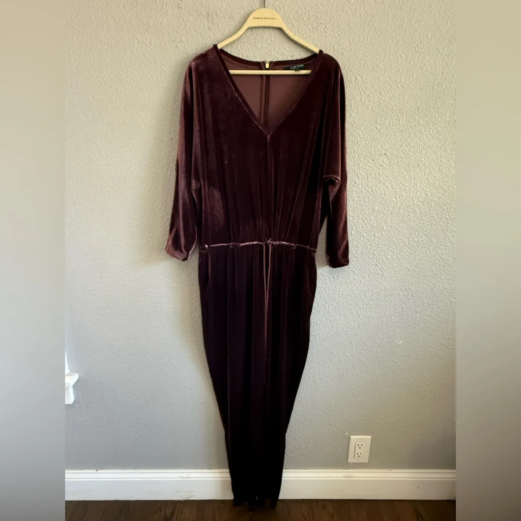 Lauren Ralph‎ Lauren Jumpsuit in Plum Size XL - Image 3