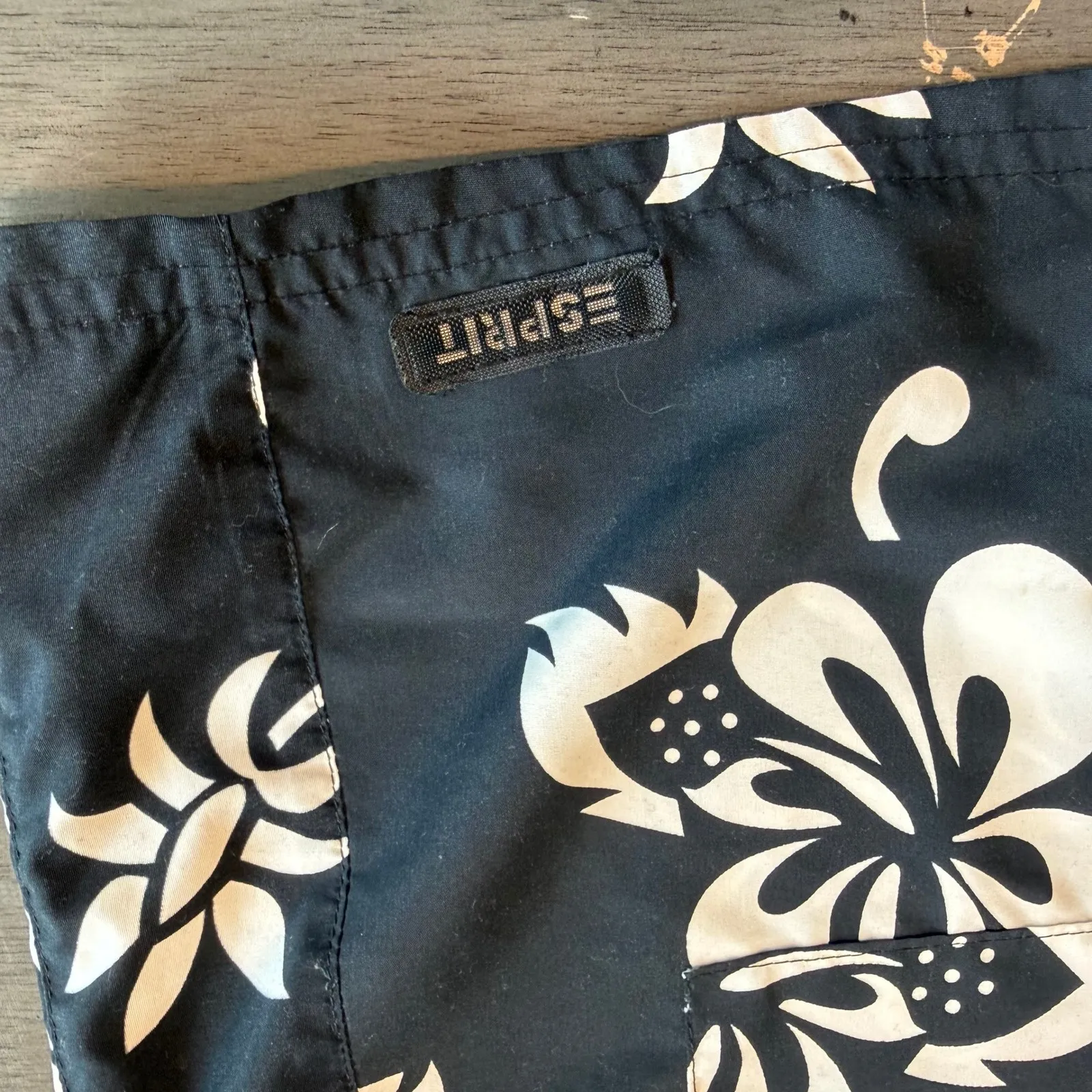 Esprit Black Floral Mini Skirt Swim Skirt Cover Up Beach Pool Summer‎ Large - Image 3