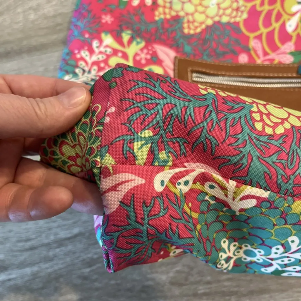 LILY BLOOM Pink Floral Coral Reef Shoulder Tote bag - Image 4