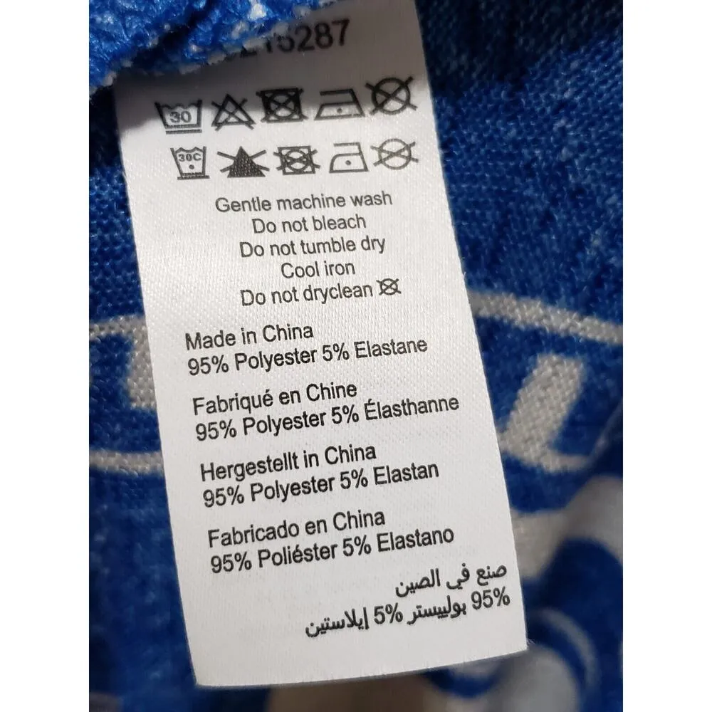 Zim & Zoe Womens Blue White Polyester V - Image 12