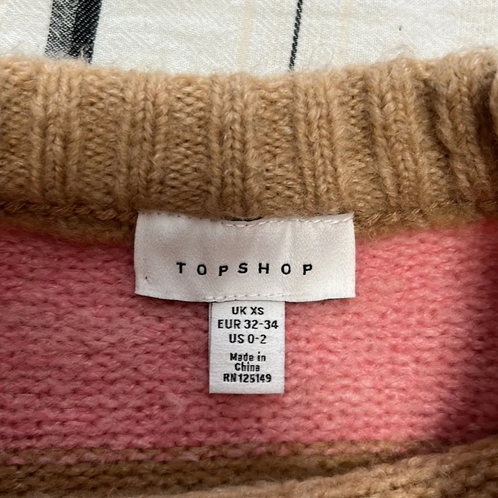 Topshop • stripe color block fuzzy knit oversized sweater - Image 69