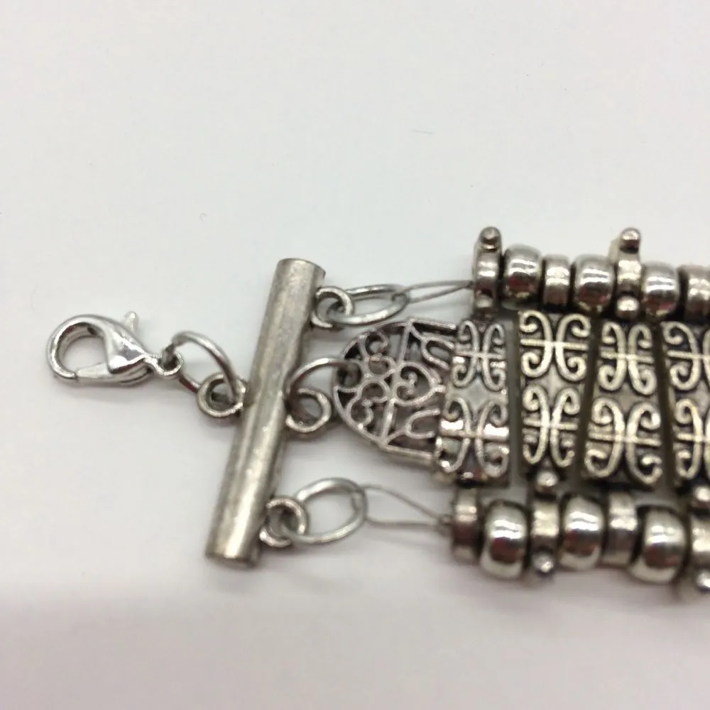 J. Rose Designs Silver Costume Tribal Bracelet - Image 3