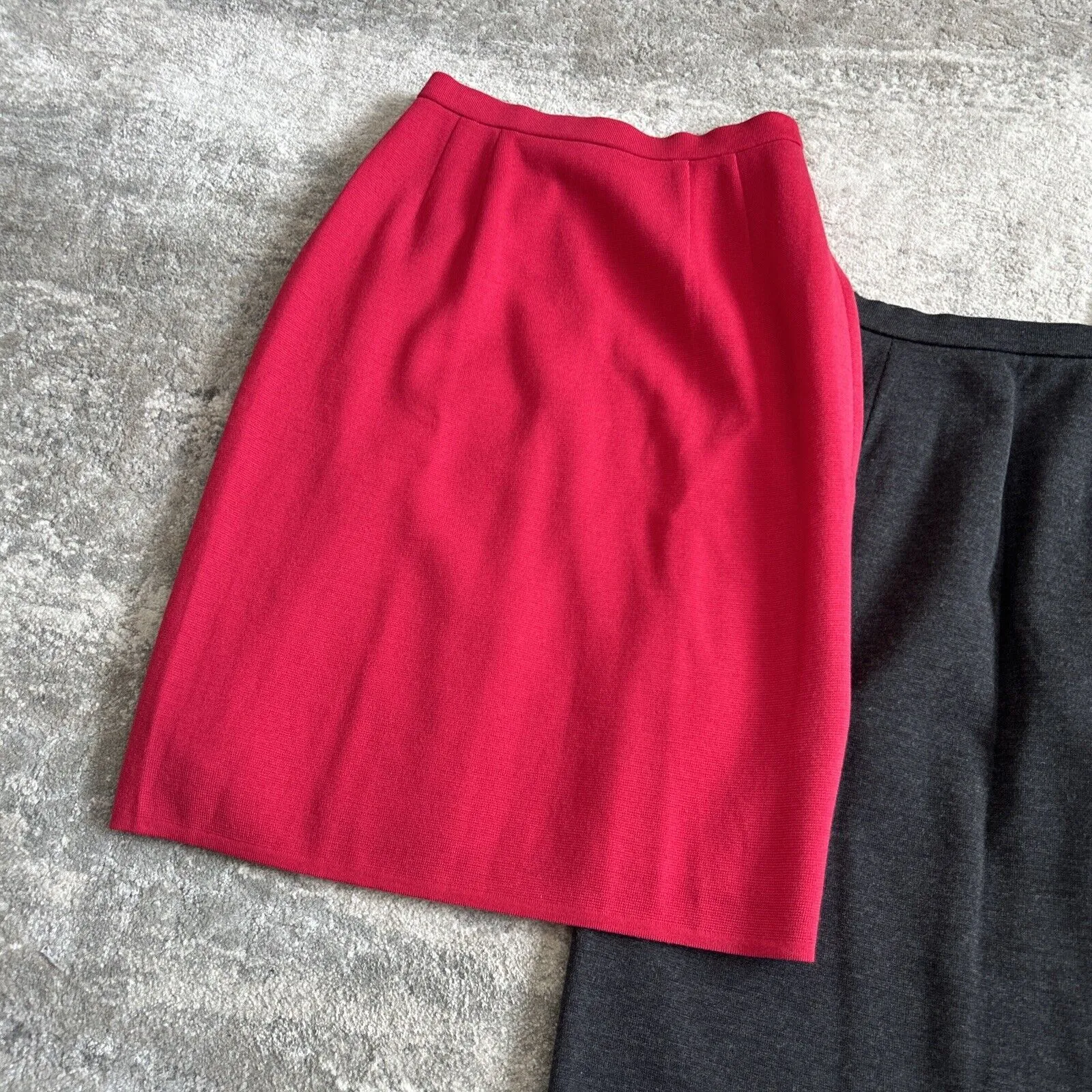 Pinore Skirts Womens 2 Wool 24” Waist Lot Office Gray Green Pink Lined Career - Image 9