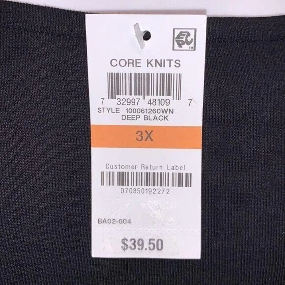 Karen Scott Womens Sweater Top Shirt Lightweight Pullover Tulip Hem Black 3X - Image 10