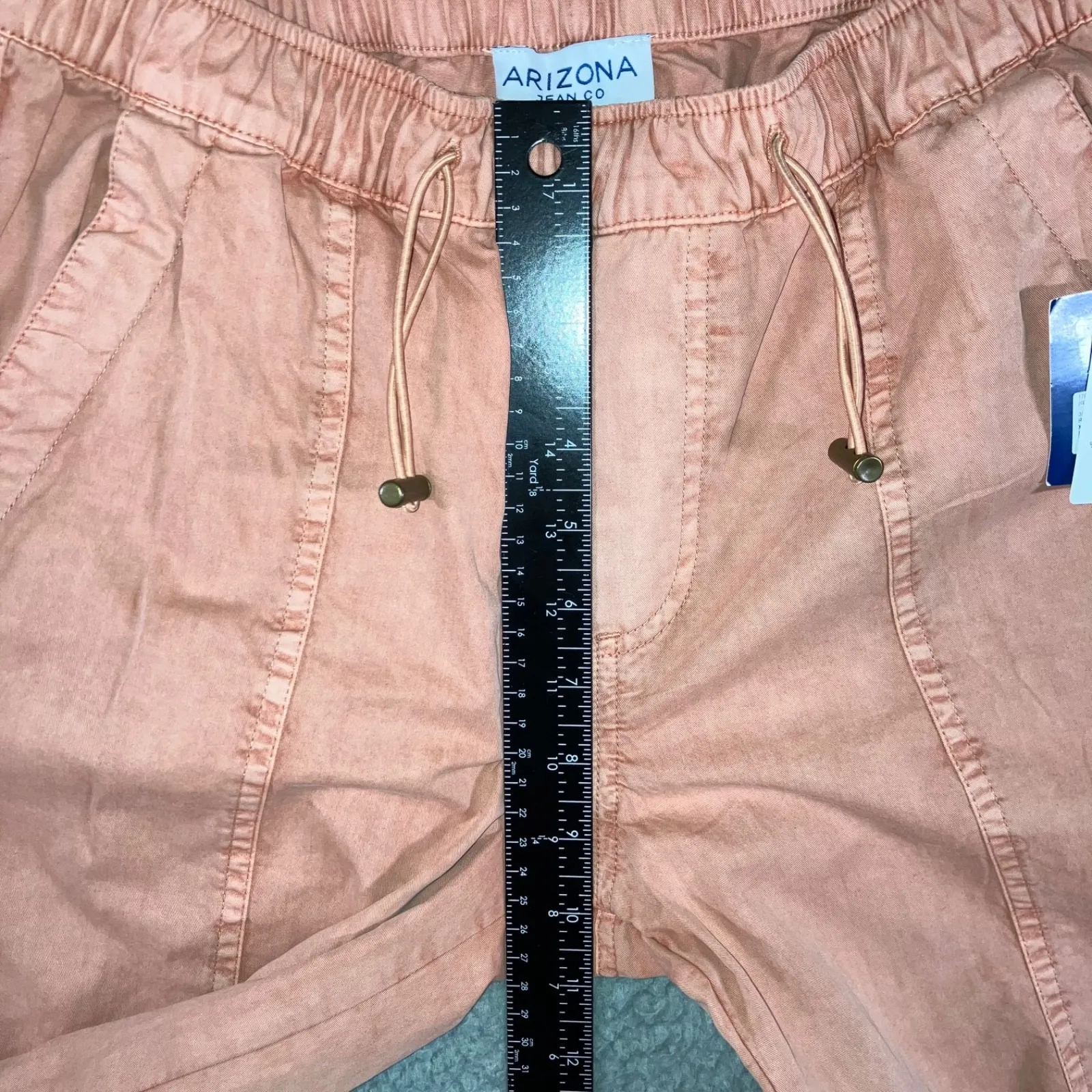 Arizona Utility Pants Women XS Relaxed‎ Fit Drawstring Ankle Y2K Casual Outdoor Pink - Image 4