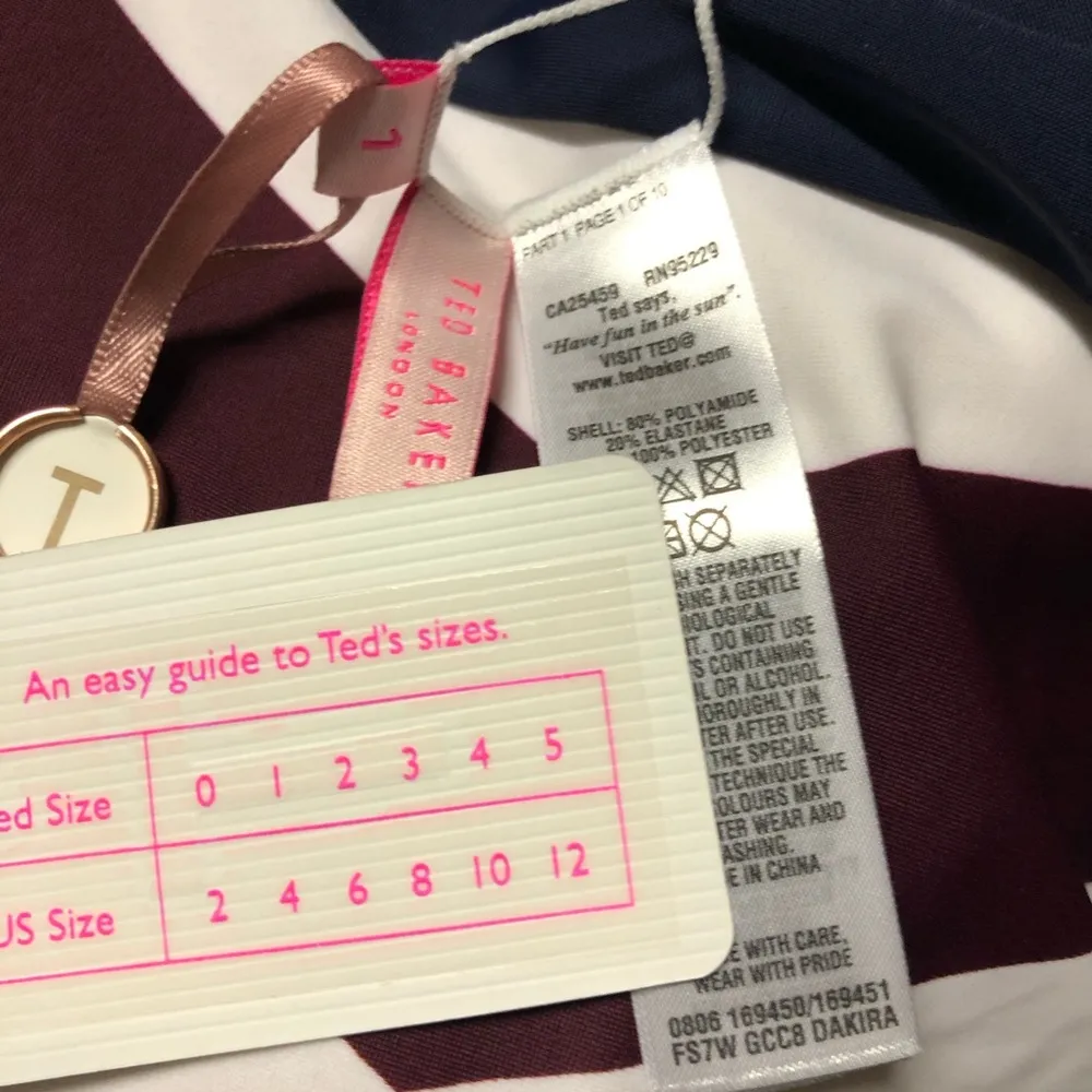 Ted Baker Swim Navy Blue Halter Swimsuit One piece - Image 5