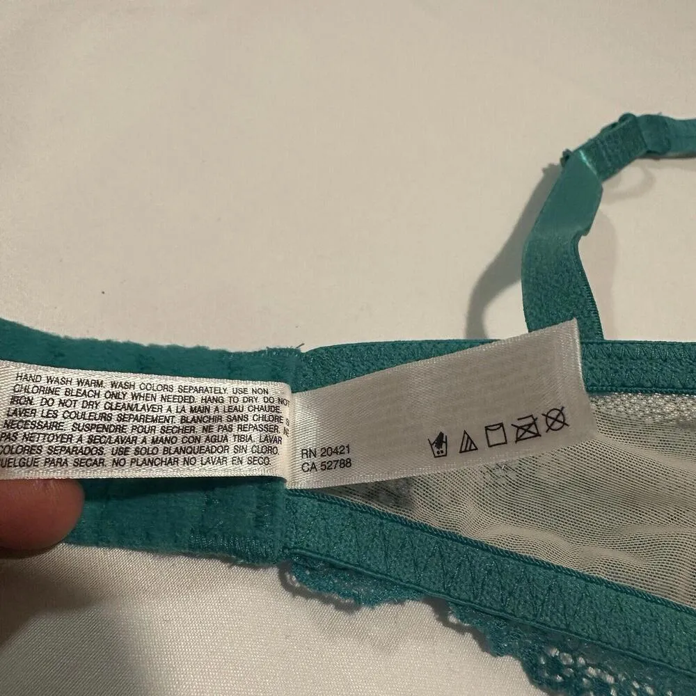 B.tempt'd B Tempt’d Blue With Lace Trim 34D Lightly lined Underwire Bra - Image 8