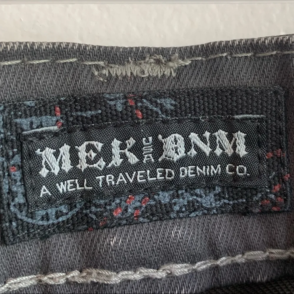 Mek Denim Coated Gray Bulgan Cigarette Jeans - Image 3