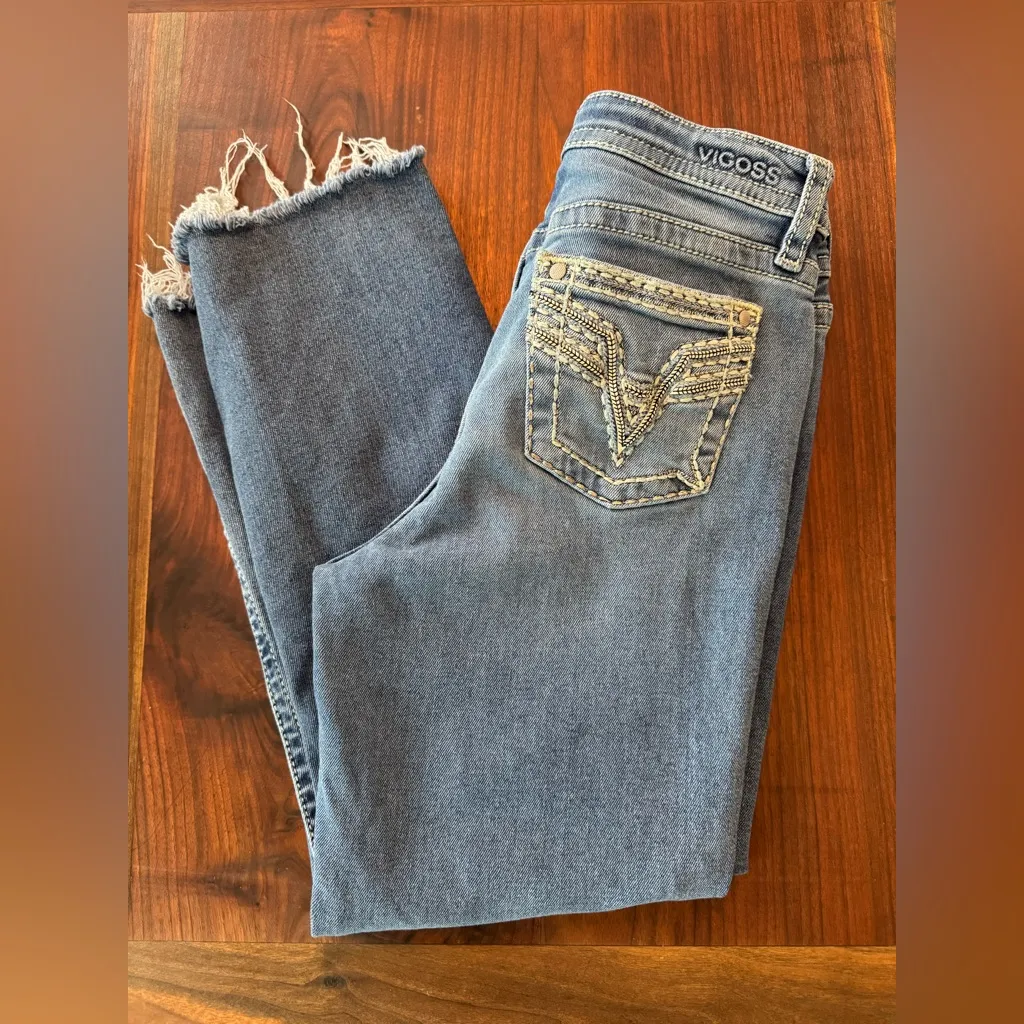 Vigoss Crop Straight raw hem size 10 Euc - Image 3