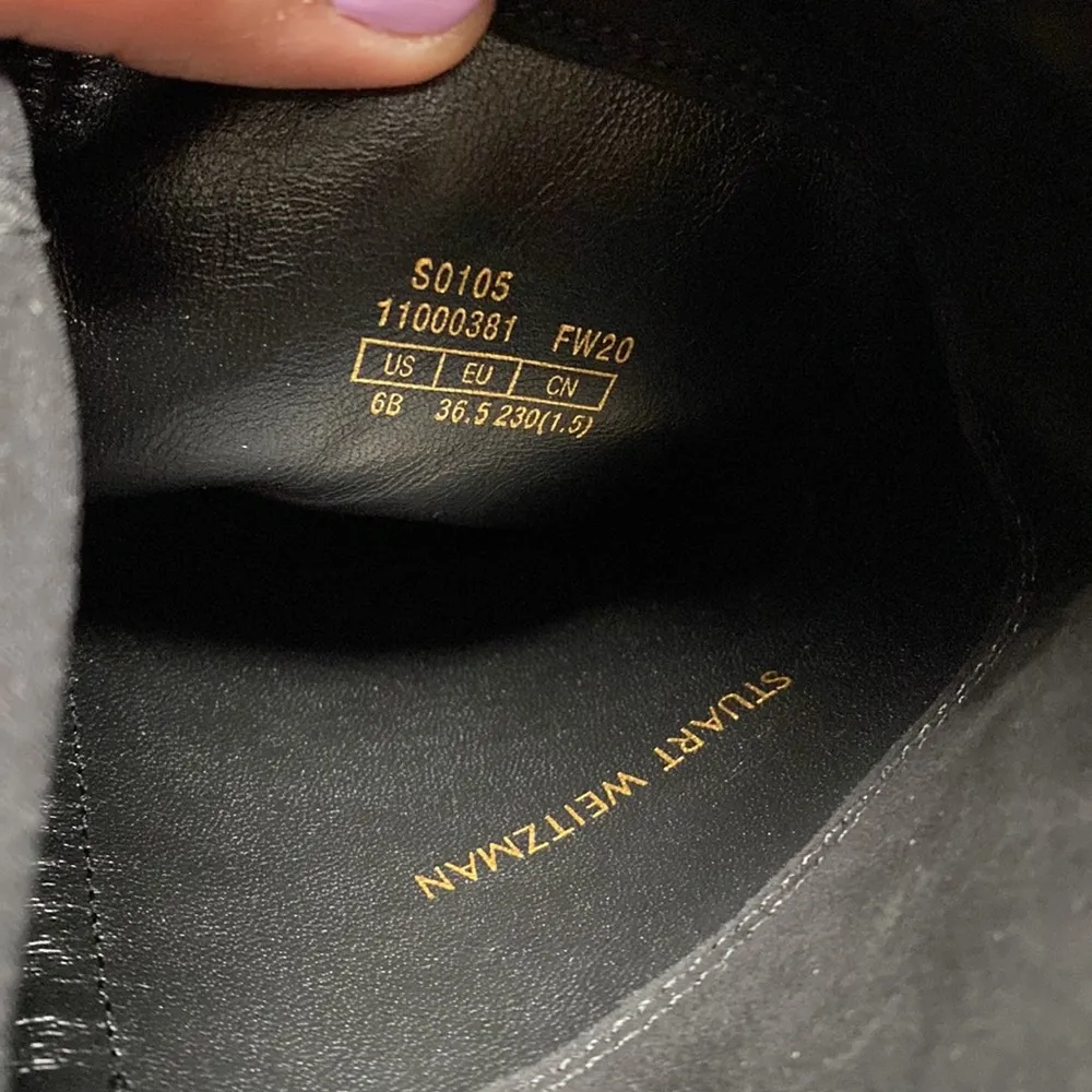 Stuart Weitzman Reserve 2020 Fall Black Suede Over the Knee Boots - Image 4