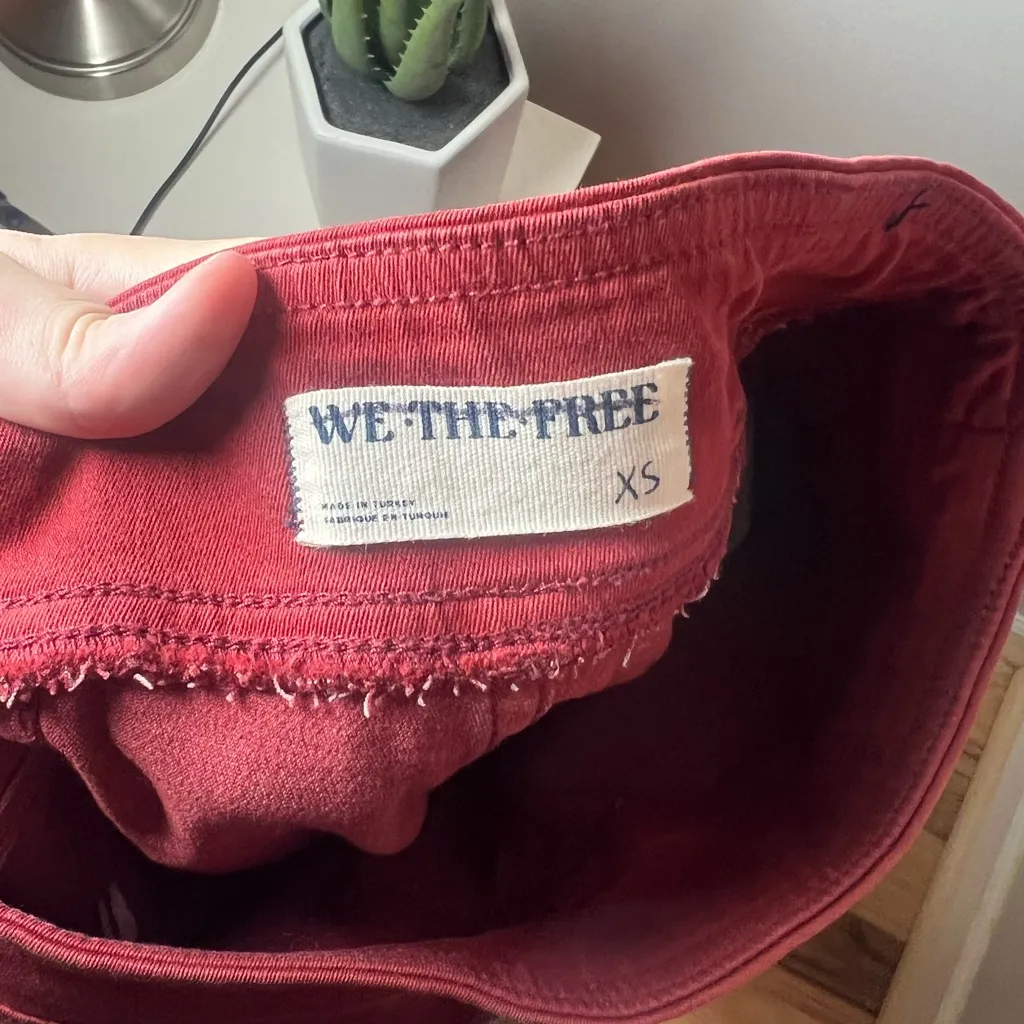 We The Free People In My Feelings Mid Rise Crop Flare Pull On Pant Rust Size XS - Image 6