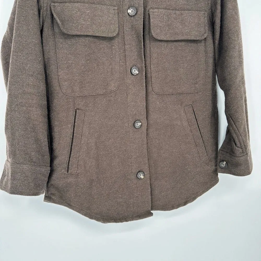 Everlane Oversized Shirt Jacket Shacket Button Down Dark Brown Women's XS - Image 3