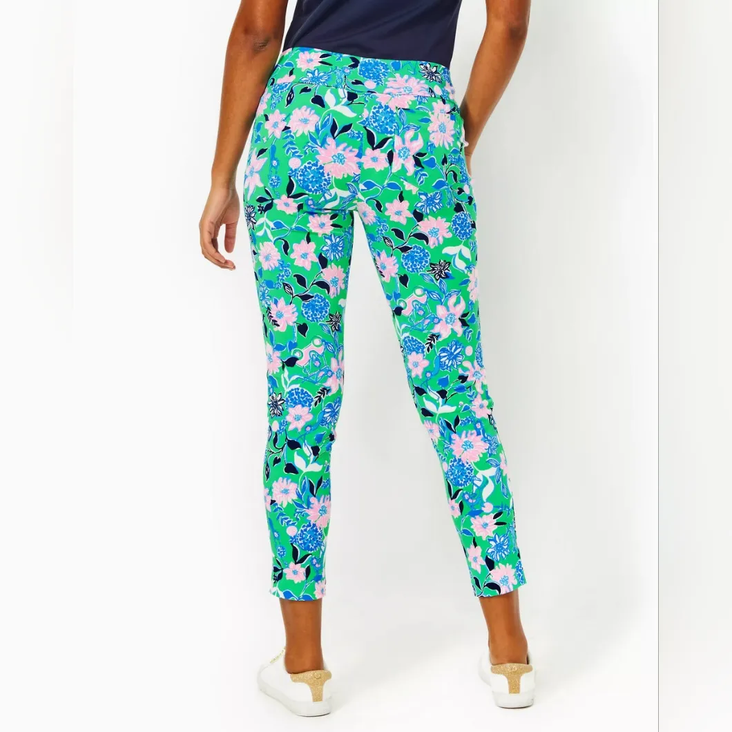 Lilly Pulitzer‎ Luxletic Corso Pant UPF 50+ Spearmint Golf Till You Drop Size 4 - Image 2