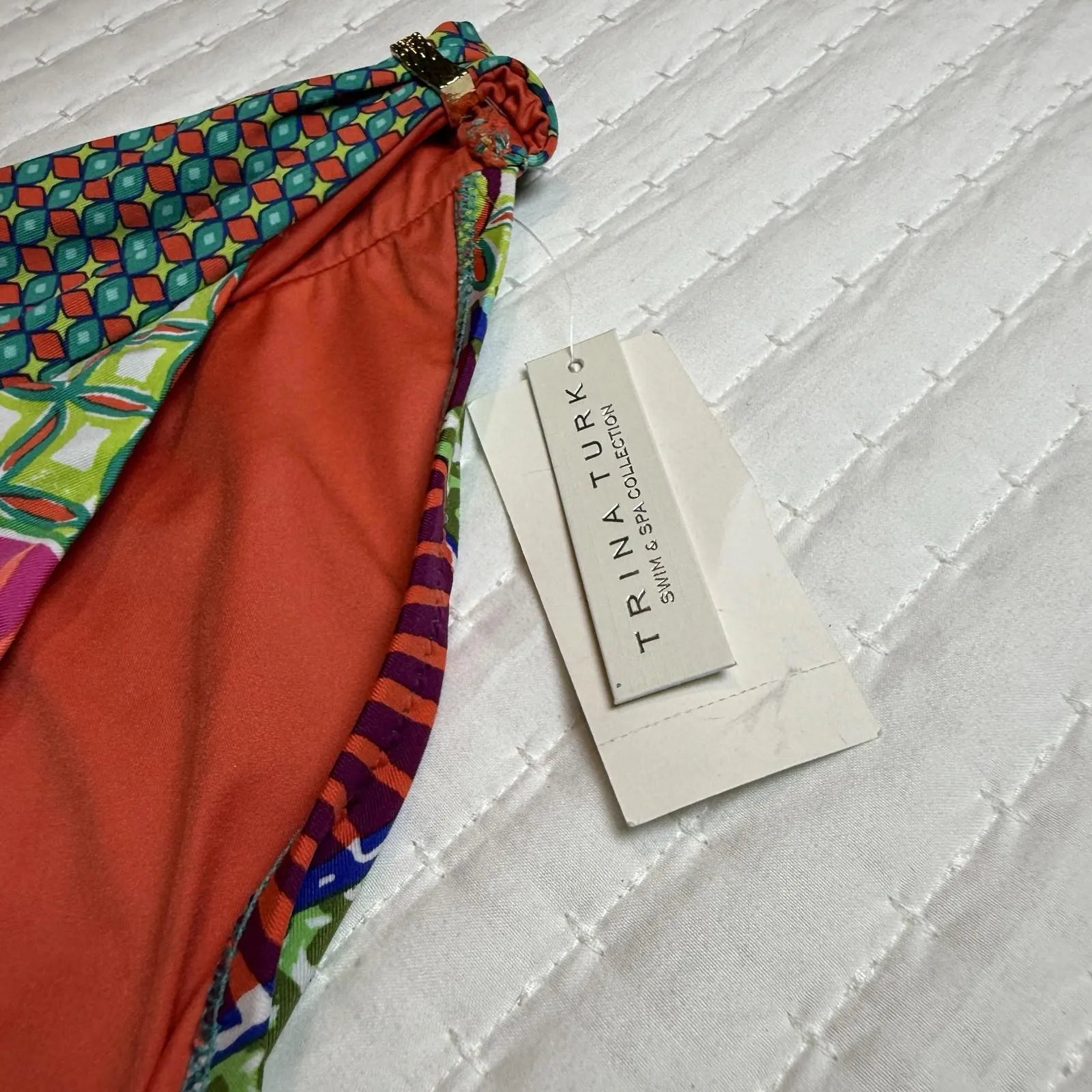 Trina Turk Zanzibar Banded Bikini Bottom Sz 4 NWT $76 Multi Color Boho - Image 3