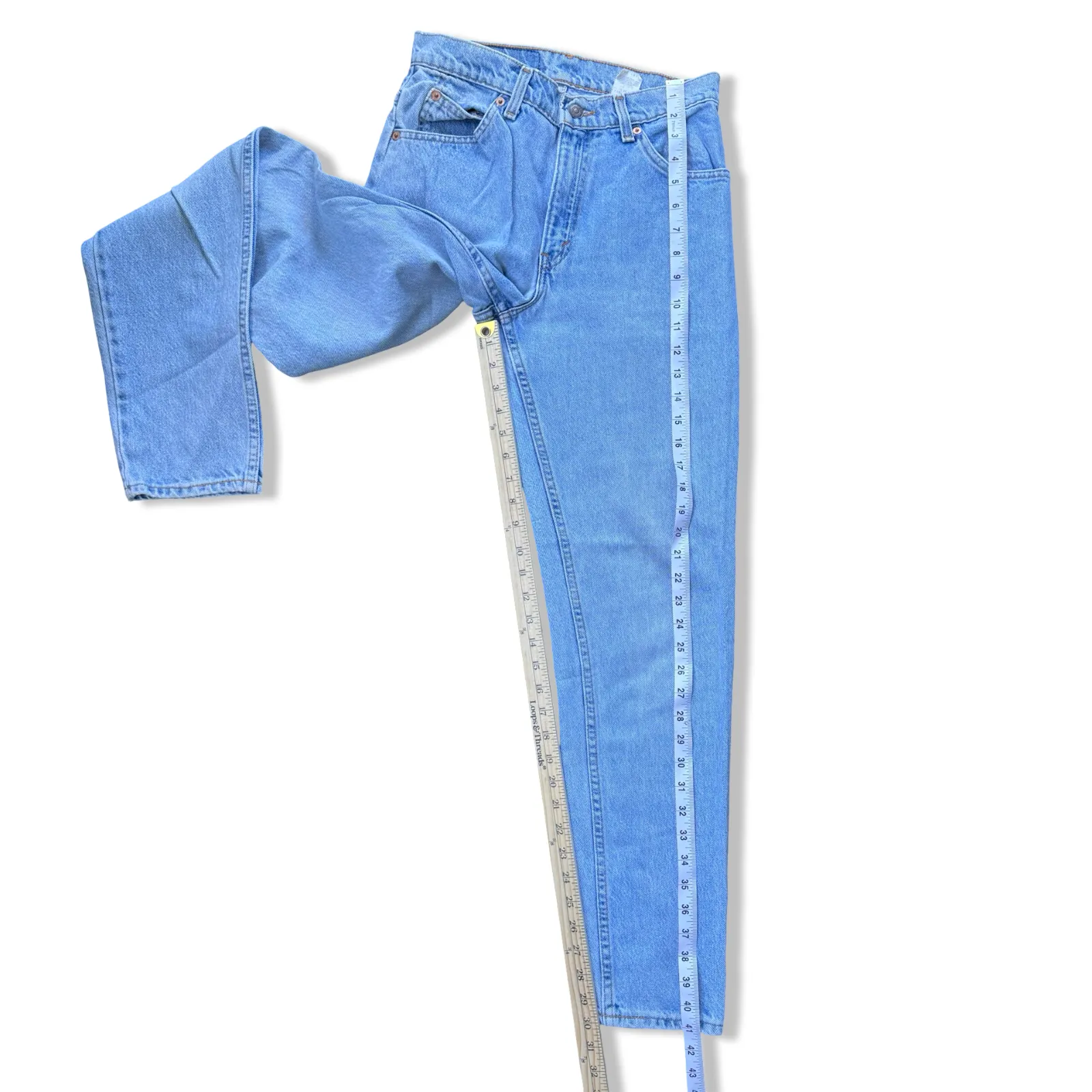 Vintage Levi’s 950 Women’s Blue Jeans 7 MED USA Made Relaxed Fit Tapered Leg - Image 10