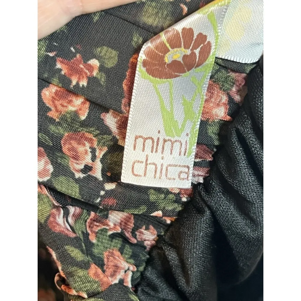 Mi Mi Chica XS Floral Mini Skirt Women’s Casual Boho A-Line Skirt - Image 6