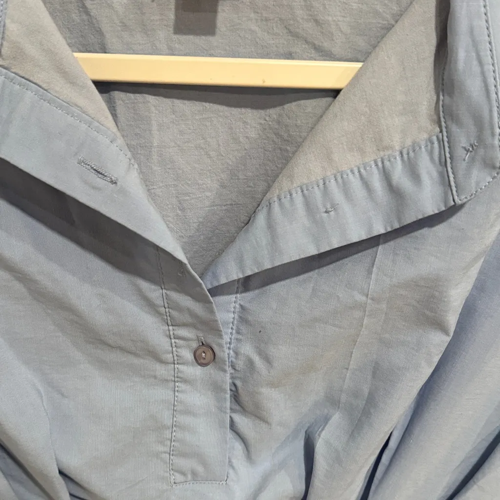 Maeve Light Blue Puff Sleeve Blouse - Image 2