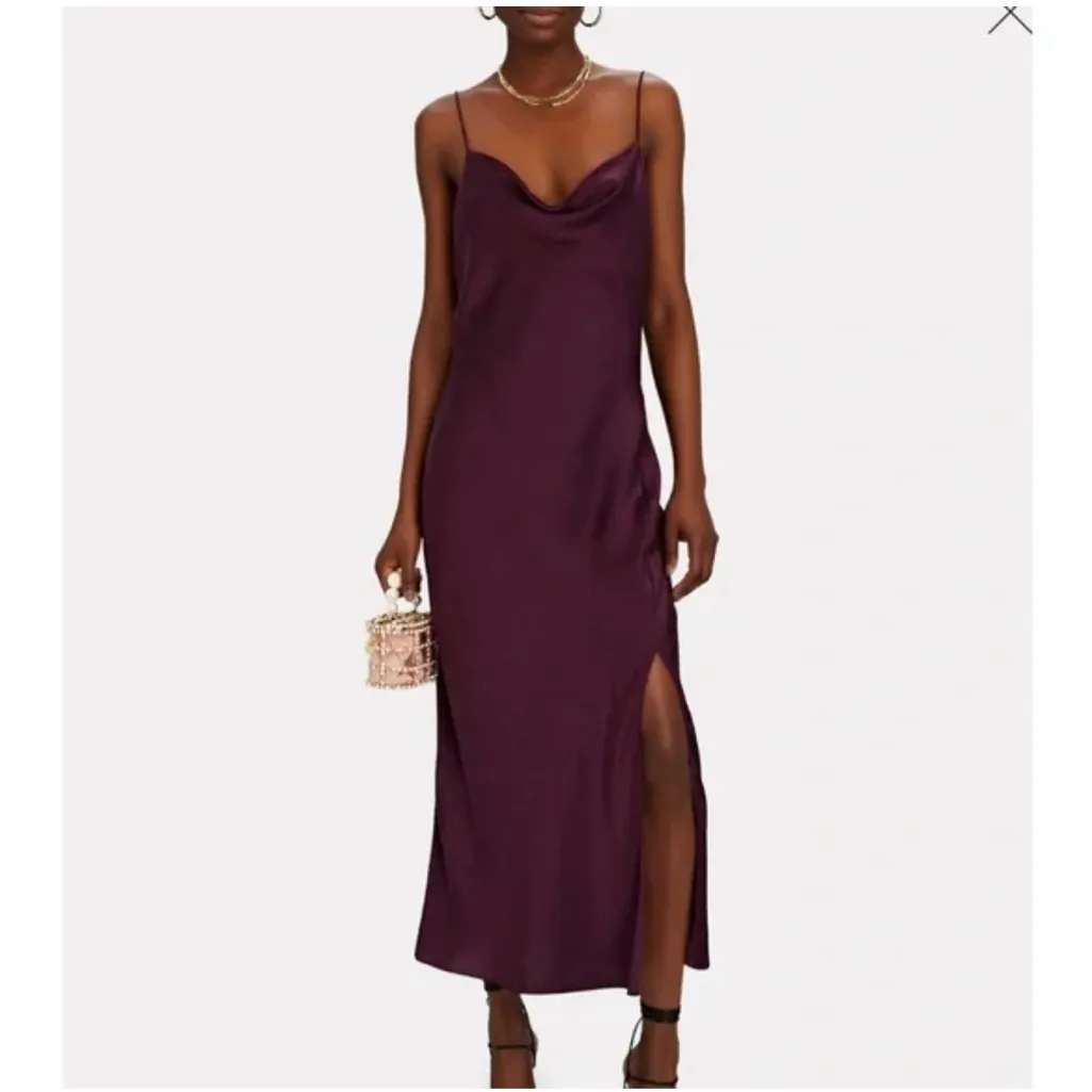 Intermix  Deep Purple Midi Dress - Image 4