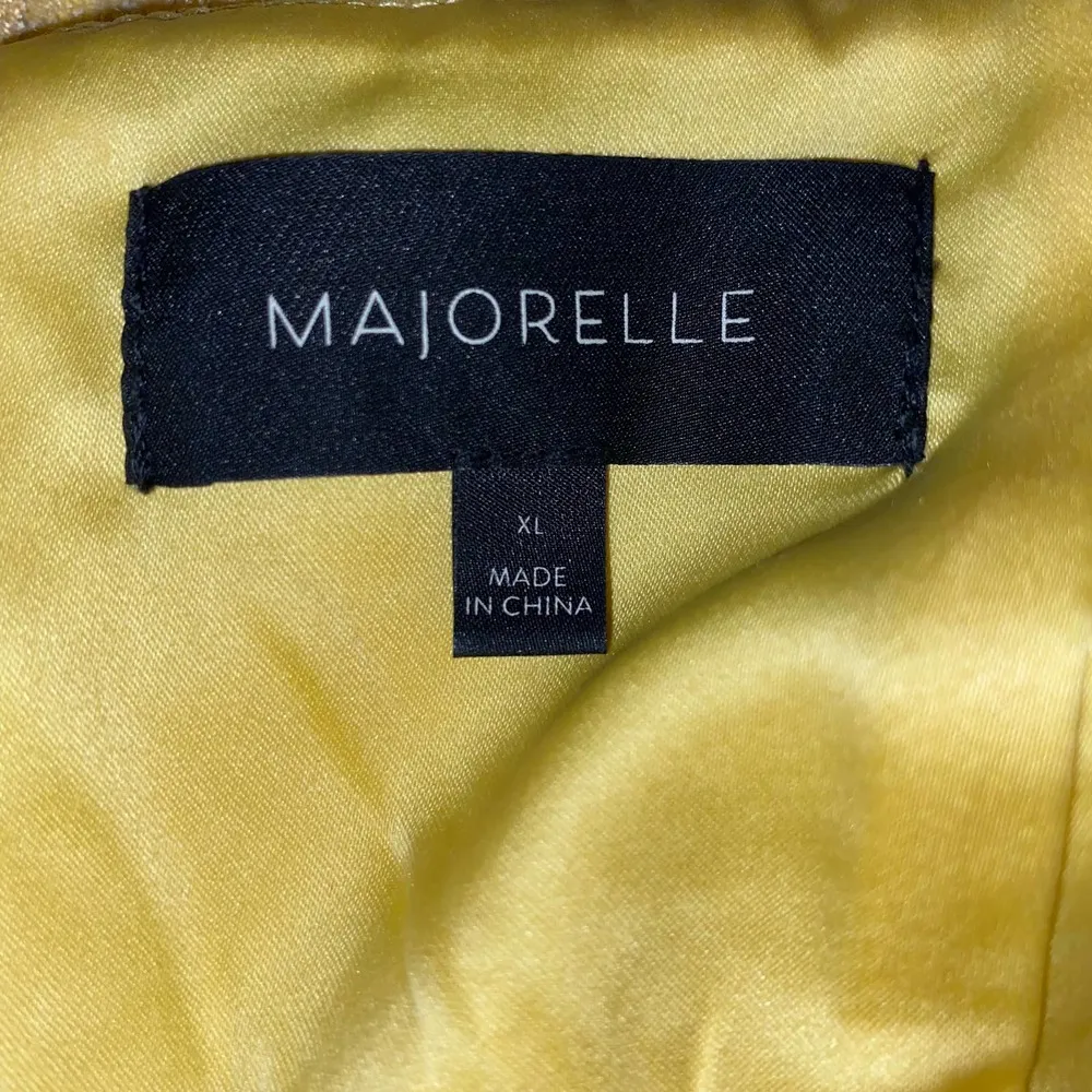 Majorelle Dress Draven Pastel Yellow Lace Flutter Sleeve Midi Dress, Size XL - Image 7