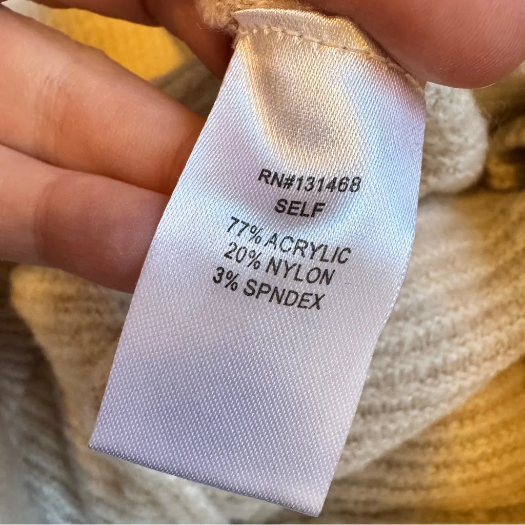 Fate Cream Tan Chunky Knit Jogger Sweatpants Womens M Cozycore Casual Fall Size M - Image 7