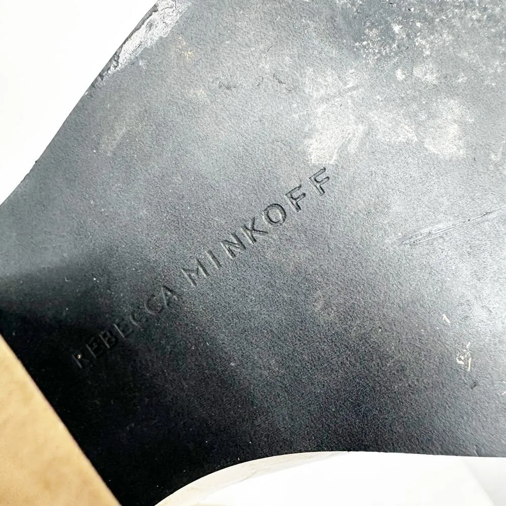 Rebecca Minkoff Croc-Embossed Leather Western Booties Size 7.5 - Image 6