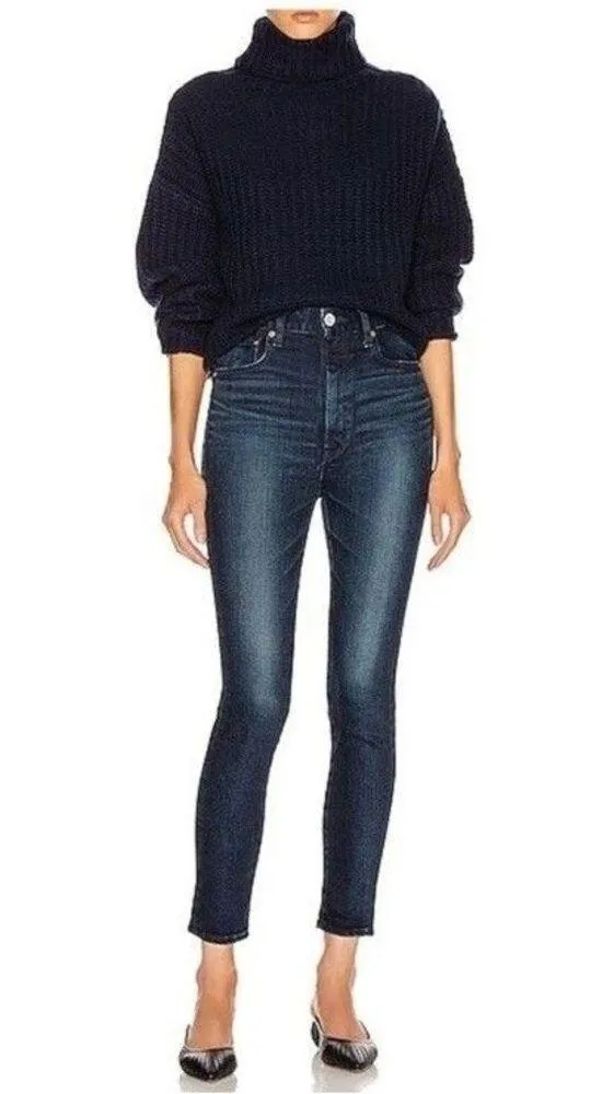 Moussy Vintage Mid Rise Skinny Jeans Dark Blue Wash Japanese Denim Women’s 25 - Image 1
