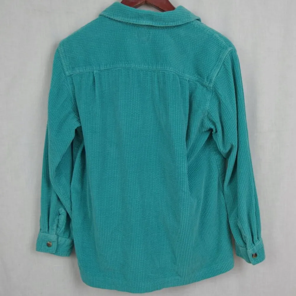 LL Bean Women's Corduroy Relaxed Button Down Heavy Shirt Small - Image 6